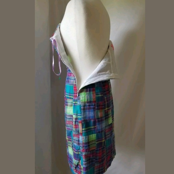 Sam TY Womens Dress Plaid Patchwork SZ 12 - Picture 3 of 4